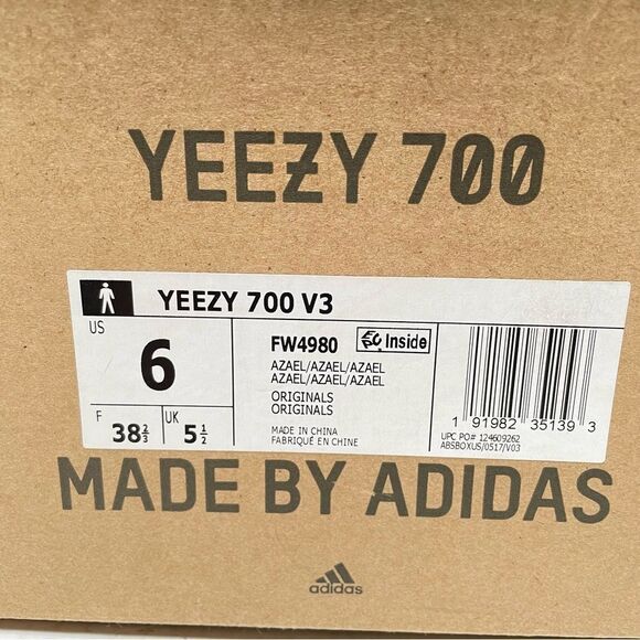 Adidas Yeezy Boost 700 V3 Sneakers Mens Size 6 Rare Colorway New With Box - Picture 9 of 10